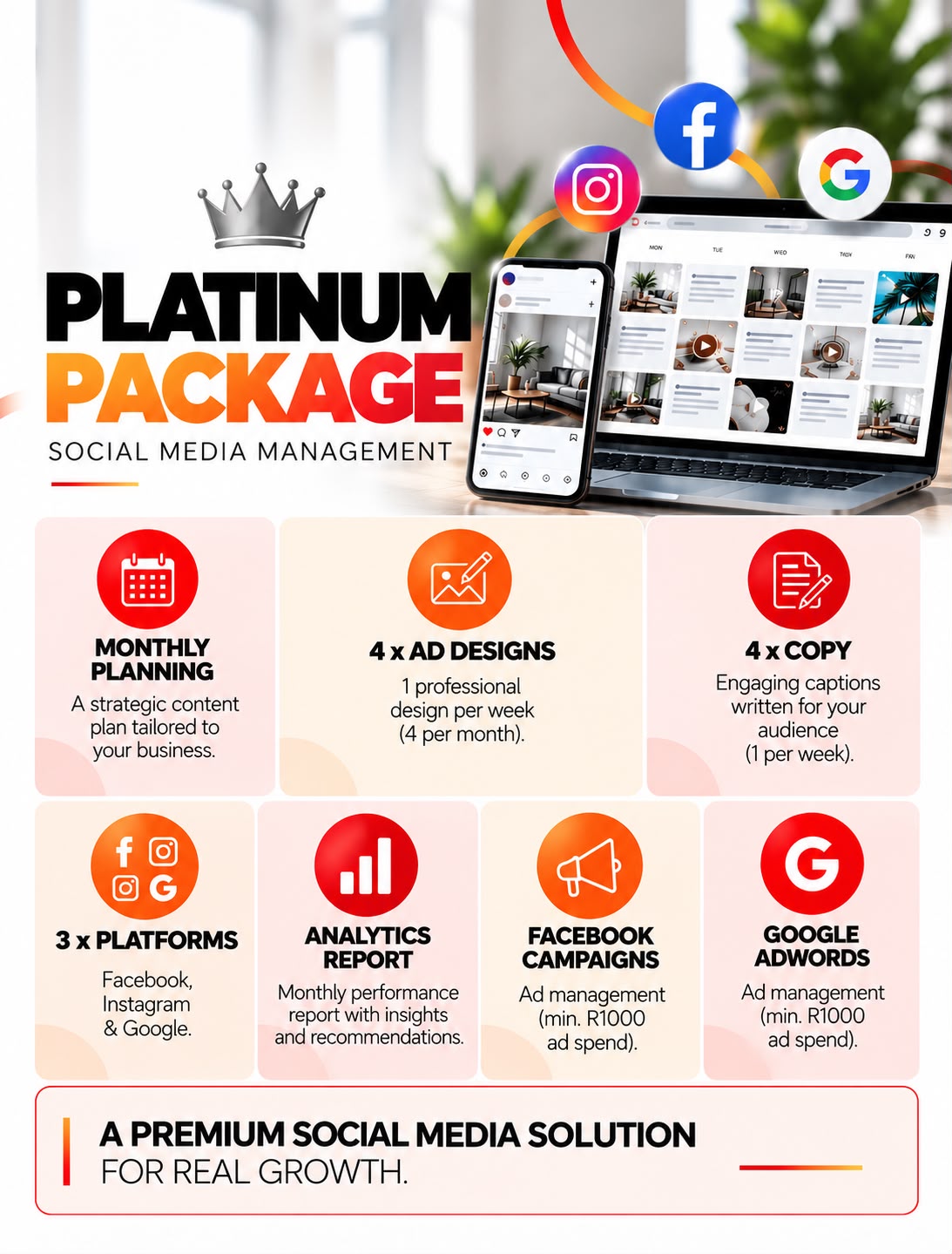 #Online Social Media Marketing Package Platinum